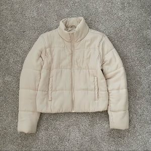 Abercrombie & Fitch Cream Puffer Jacket